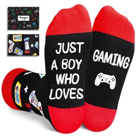 Gamer Gifts Teen Boys - Gaming Gamer Socks Video Game Socks, Funny Gamer Socks for 7-9 Years Old Kids, Christmas Gifts for Kids