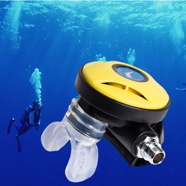 Second Stage Diving Regulator with Brass Connector Underwater Breathing Regulator Replacement for Dive Regulator, Yellow