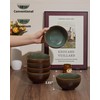 Pokini Stoneware Cereal Bowls Set of 6, 22 Oz Soup