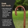 Brazos Handcrafted Wood Walking Cane, Twisted Oak, Crook Style Handle,