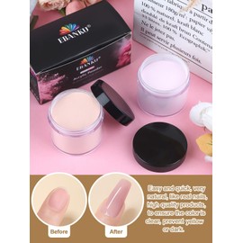 EBANKU Acrylic Nail Powder Set, Nude Pink Acrylic Powder for Nail Extension, Carving | Colored Acrylic Nail Powders for French Nail Extension, Gifts for Women (2 * 60G)