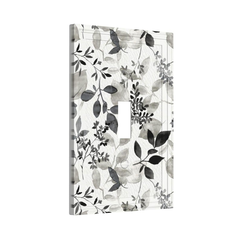 Ujkrvesj White Gray Grey Eucalyptus Leaf 1 Gang Single Toggle