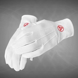 Masonic Royal Arch 100% Cotton Gloves, White - Medium