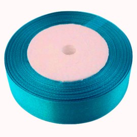 Teal Blue 10mm Wide Satin Ribbon 25Yard / 23 Meters; Birthday Party/Craft/Wedding Favors Bow Scrapbooking Decor
