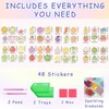 Aestalrcus 48 Pcs Fruit Diamond Art Stickers for Kids, Diamond
