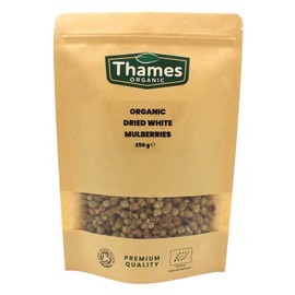 Organic Dried White Mulberries 1kg - Sun Dried, Unsweetened, Unsulphured, Vegan, GMO-Free, Certified Organic - No Additives or Preservatives - Nutritious, Delicious, and Sustainable - Thames Organic