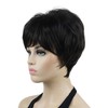 Lydell Short Straight Layered Synthetic Hairpiece Wigs with Bangs for