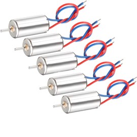 DC 1.5-3.7V 40000RPM Coreless Micro DC Motor 6mmx12mm for Airplane Model RC Toys, Pack of 5