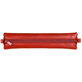 Calligraphe 77038C Age Bag Flat Leather Pencil Case Ideal for Notebooks 20 x 4.5 cm Red Pack of 1