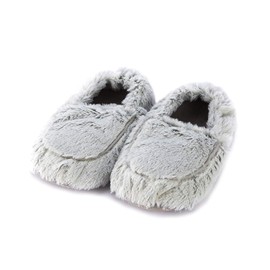 Warmies Vollständig beheizbare Hausschuhe mit französischem Marshmallow-Lavendelduft, Grauer Marshmallow, 35/39 EU