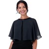 BlackButterfly Soft Wedding Shoulder Scarf Evening Transparent Chiffon Throw Cape