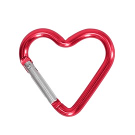 ZHIZHOUNEY Heart Shaped Aluminum Keychain Clip, Lightweight & Rustproof, Suitable for Backpack, Hiking, Camping - Assorted Colors