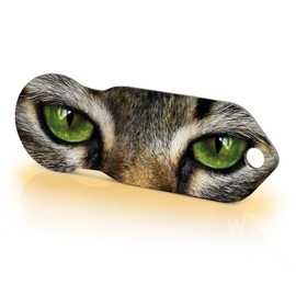 Einkaufswagenlöser ® Katzenaugen/Entriegler für Einkaufswagen – inkl. 1 Jahr Schlüsselfundservice/Einkaufswagenchip abziehbar/Einkaufschip zum rausziehen/Schlüsselanhänger Metall / 1 Stück