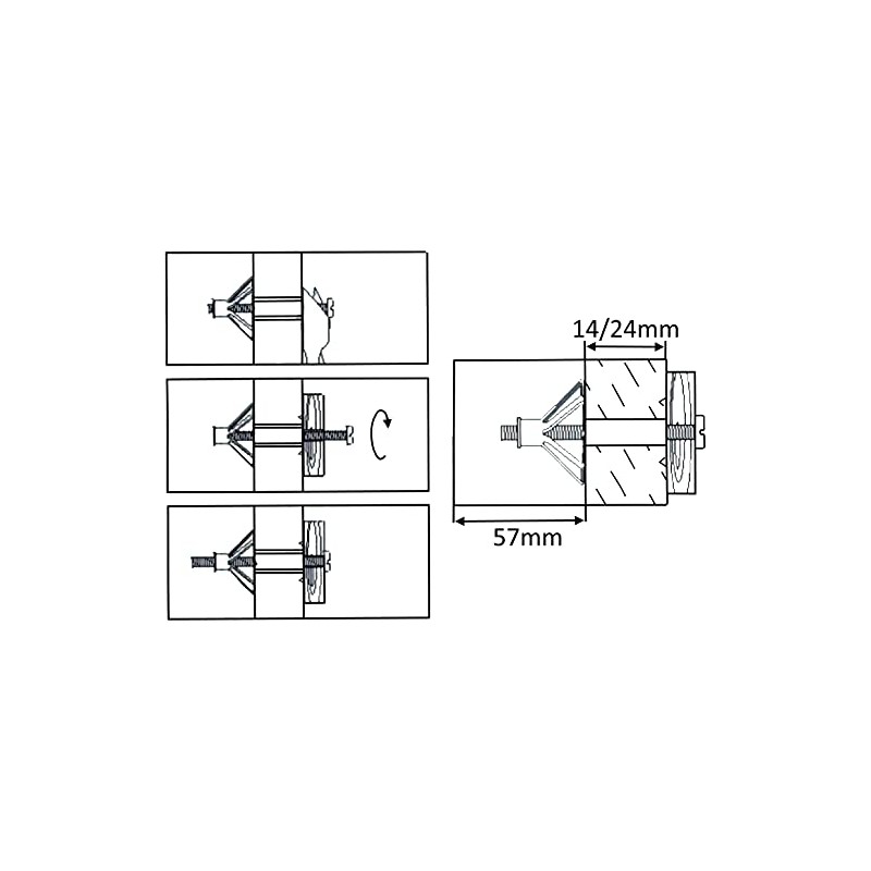 AERZETIX - C49950 - Set of 25 - Expansion Dowels