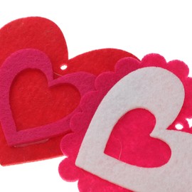 MAGICLULU 20pcs Small Heart Hanging Felt Ornaments Hanging Heart Tags Craft Decoration for Engagement, Wedding, Anniversary, Birthday Party