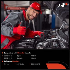 A-Premium Set of 8 Fuel Injectors Compatible with Hyundai Genesis 2012 4.6L, Equus 2012 5.0L