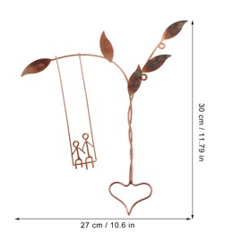 CORHAD Romantic Metal Swing Wall Art Sculpture Handmade Home Decor for Bedroom and Living Room Unique for Mom Anniversary Wedding Celebration