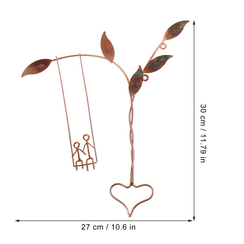 CORHAD Romantic Metal Swing Wall Art Sculpture Handmade Home Decor