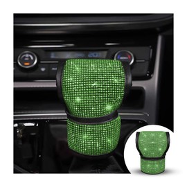 zipelo Bling Car Gear Shift Knob Cover, Rhinestone Anti-Slip Comfortable Handbrake Cover, Diamond Set Shifter Cover for Women, Auto Interior Accessories Universal Fit Van Truck