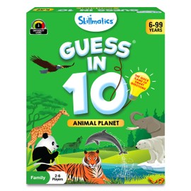 Skillmatics Guess in 10 Animal Planet, Trivia Card Games, Christmas Stocking Stuffers Perfect for Boys, Girls, Kids, Teens, Adults Who Love Animals, Travel Games, Gifts for Ages 6, 7, 8, 9, 10, and Up
