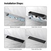 Mirravative Linear Shower Drain, 304 Stainless Steel with Adjustable Leveling