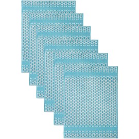 normani 6er Set Frottee Baumwoll Geschirrtücher Küchentücher Geschirrhandtücher aus 100% saugstarker Baumwolle 50x70 cm Farbe Blau