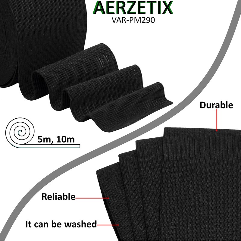 AERZETIX - C67546 - Flat Braided Elastic Band 5 Metres