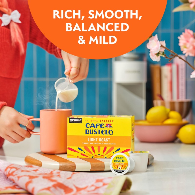 Café Bustelo Light Roast, Single Serve Coffee Pods, 10 Count