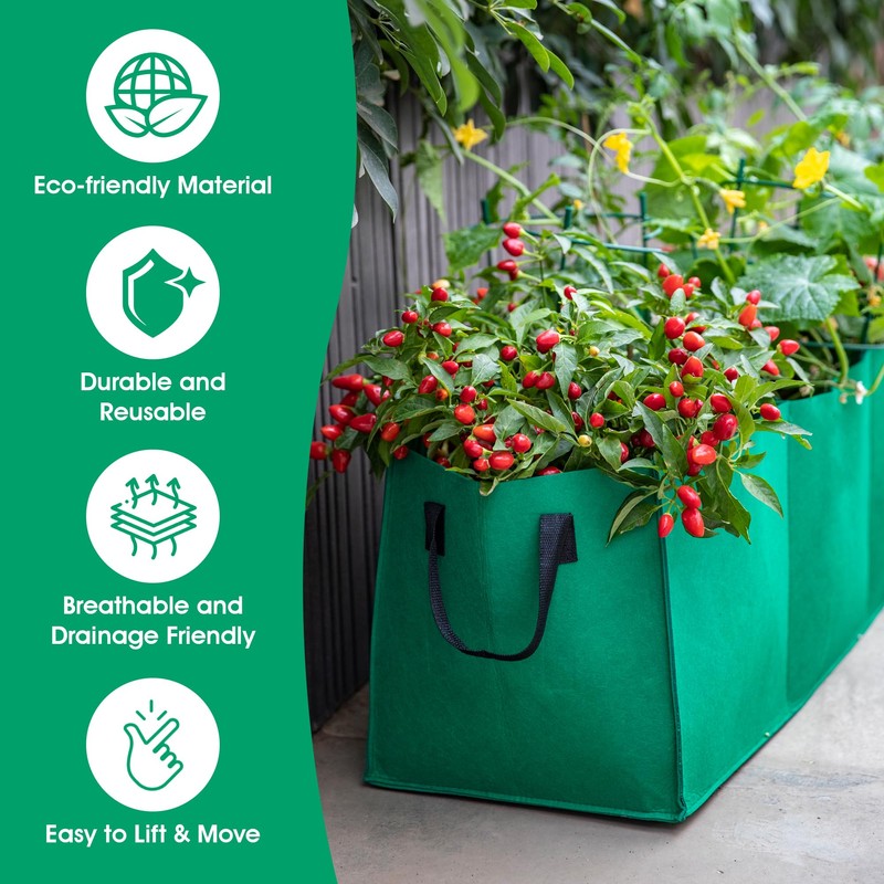 Fabric Raised Garden Bed 3-Pack 1x1x3ft, Portable Plant Bed for