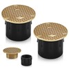Zonon 2 Pcs Adjustable Floor Cleanout, 3-Inch ABS Wheel Connection