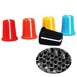 WXYINSPAS 5pcs EQ Rotary Knob Replacement Equalizer Potentiometer Fader Knobs Push Rod Cap for DJ Controller Mixer Console Pioneer DDJ800, DDJ1000, DDJ1000SRT, XDJRR (Mix color Hats-dot)