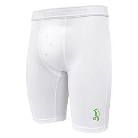 Kookaburra Unisex-Youth Kb Compression Lite Cricket Skin Fit Shorts, White, J10 Junior EU