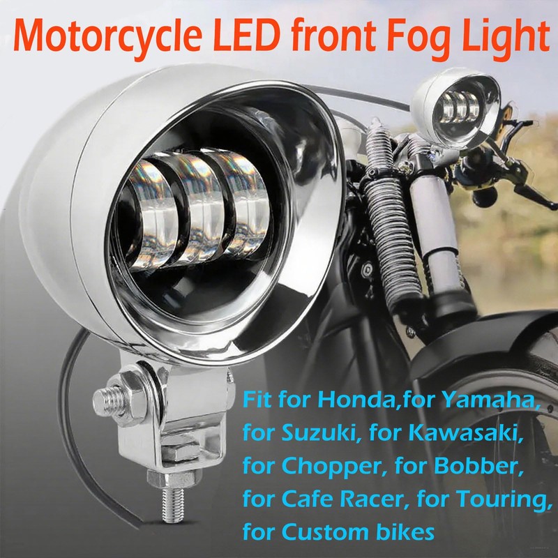 Anki HappiGo 4.5 Inch 2 Pcs Chrome LED Motorcycle Fog