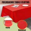 FULDGAENR Red Plastic Tablecloth, Disposable Red Table Cloths Plastic 54x108