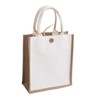 CHUANGOU Natural Jute Bag Environment Friendly Shopping Bag with Handles