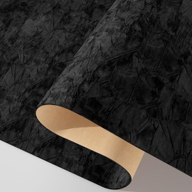 Decotalk 2ft x 16ft Black Adhesive Velvet Fabric Velvet Peel and Stick Wallpaper Black Felt Wallpaper for Crafts Jewelry Box Drawer Liner Dark Flocking Wall Paper Felt Fabric Wall Paper Self Adhesive