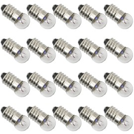 Mini Screw Base Light Bulbs SQXBK 20PCS E10 1.5V 0.3A DC Warm White Miniature Screw Base Light Bulbs for Home Experiment Circuit Electrical Test Accessories