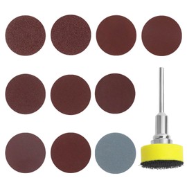 Be In Your Mind 200PCS Sanding Disc 1 Inch 25mm Hook and Loop Sandpaper with 1/8 Inch Shank Backing Pad for Polishing Metal Wood 80/100/180/240/600/800/1000/1200/2000/3000 Grit