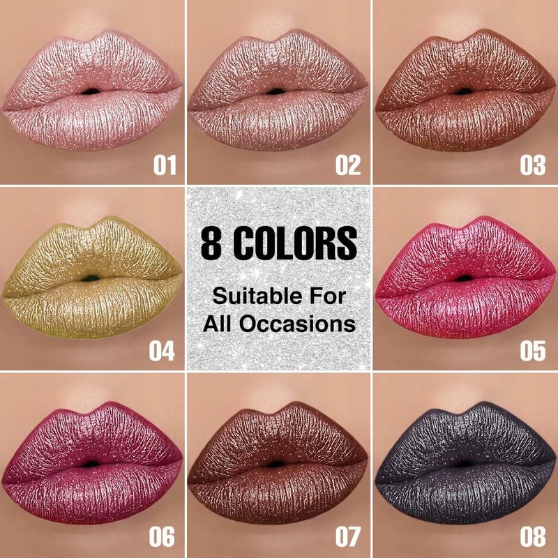 FeiCuiYun Champagne Metallic Lipstick & Lip Liner Combo For Women