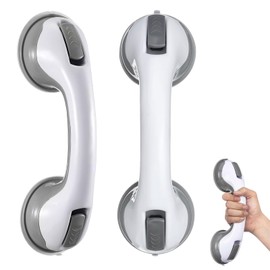 Pamtns Grab Bars for Seniors Pack of 2 Grab Rail Shower No Drilling Shower Handle Suction Cup Grab Rail Shower Bath Handle Disabled Toilet Grab Rail Suction Handle Bath Support Handle Shower Rail