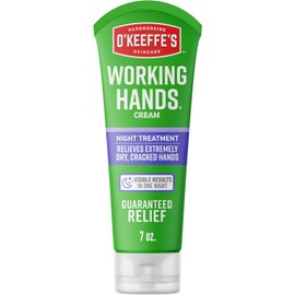 O'Keeffe's Working Hands Night Treatment Hand Cream, 7 Ounce Tube, (Pack of 1)
