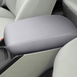 AOMSAZTO Grey Armrest Console Cover for Civic 2012-2015 Honda Middle Leather Arm Cover