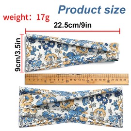 WUSJCOF Pack of 4 Women's Hair Bands, Thin, Elastic, Soft Boho Headband, for Yoga, Cosmetics, Sports & Hair Accessories, Summer (7 Inches, Extra Wide) (Multi-Colour)