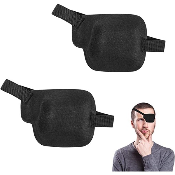 Hsthe Sea 2PCS 3D Eye Patches for Adults Adjustable Eye