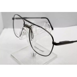 LOOKING GLASS 8044 MEN'S AVIATOR EYEGLASSES 54-18-145 MATTE PEWTER W/ SOFT CASE