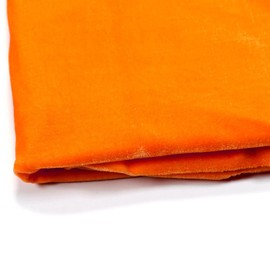 The Wide 60" Spandex Velvet Fabric for Costume, Apparel, Craft and Sewing by 2Yards(Orange 2Yards)