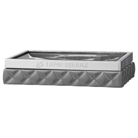 Lene Bjerre Portia Soap Dish Grey Silver Ceramic Zinc Alloy
