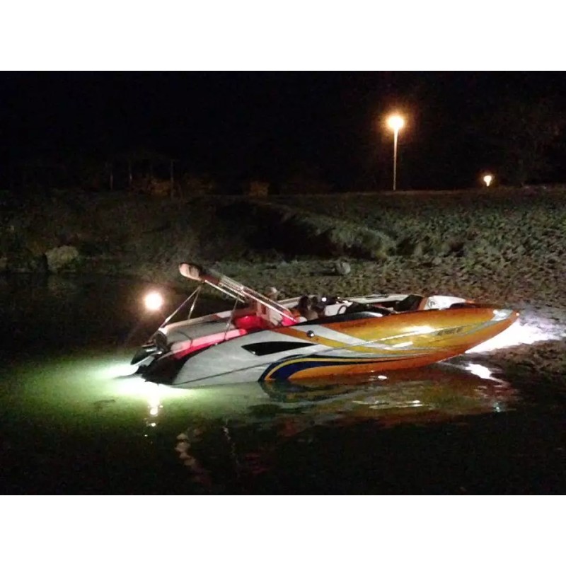BoatPlugLight.com WHITE UNDERWATER LED BOAT DRAIN PLUG LIGHT 24 WATT