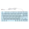 Gaming Keyboard USB Round 87 Keys Colorful Backlit Ergonomic Mechanical