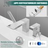 Hoimpro Deck Mount Bathtub Faucet Set, Polished Chrome Widespread Tub
